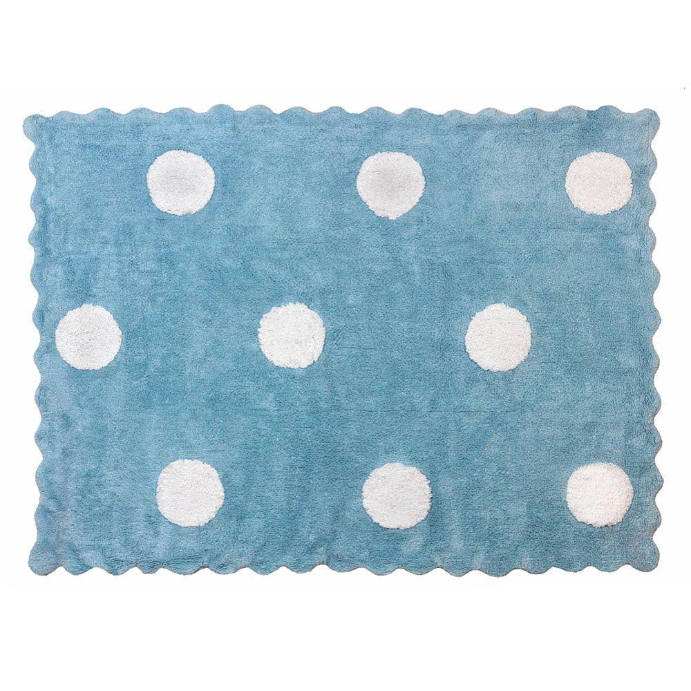 Alfombra Habitación Bebé Topos Aratextil Azul - Nanetes #